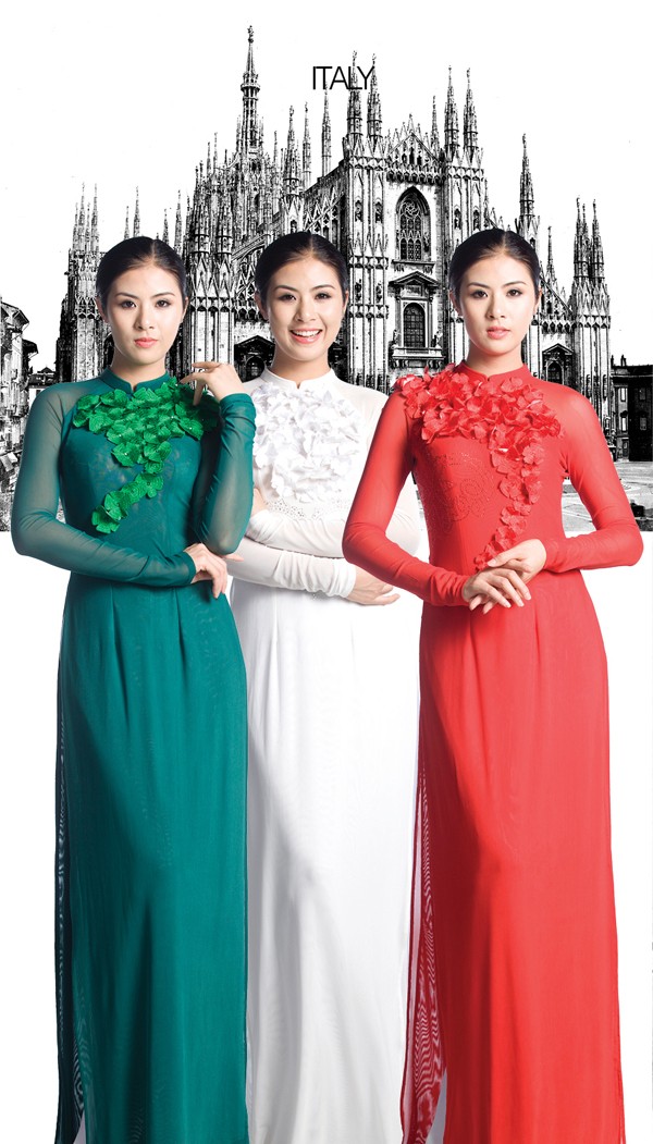 Ngắm bộ sưu tập áo dài năm châu tại Festival Huế 2014 - ảnh 4